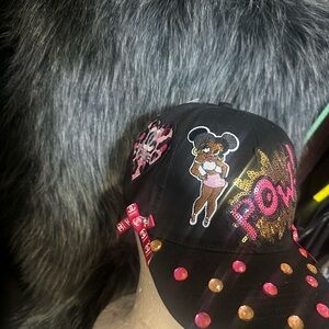 Black and Pink Power Cap